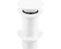 Ablaufventil PUSH-OPEN 1 1/4" Lang weiß matt