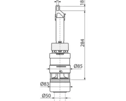 Ablaufventil für DUAL- Spülkasten A07