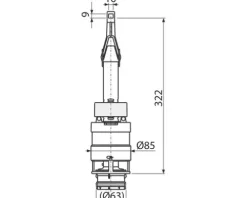 Ablaufventil für Element 850mm veporit.
