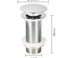 Ablaufventil PUSH-OPEN 1 1/4" Lang chrom