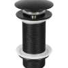 Ablaufventil PUSH-OPEN 1 1/4" Lang matt schwarz