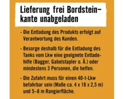 Abwasser-Sammelgrube GARANTIA Columbus 3700 L PKW mit DIBt-Zulassung (Lieferung Frei Bordsteinkante unabgeladen)