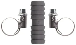 Airfit Schlauchkupplung 19 mm mit 2 Edelstahl-Schlauchschellen W2, für Schlauch 3/4, 50025SK