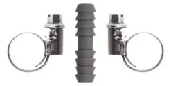 Airfit Schlauchkupplung 10 mm mit 2 Edelstahl-Schlauchschellen W2, 50023SK