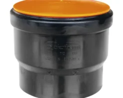 Akatherm PE-HD Steckmuffe mit Dichtung, Schnappring und Schutzkappe DN 110 mm