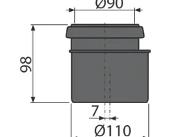 Alca Ablaufreduzierung komplett Ø90/110 mm M907