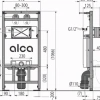 Alcadrain A108F/1100 Montagerahmen mit Kasten für Ausguss, Abfluss DN90/110 und Wandarmatur Anschluss