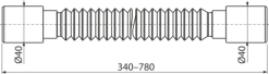 Alcadrain A710 Flexiverbindung 40×40