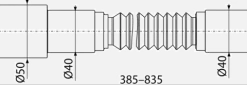 Alcadrain A795 Flexiverbindung 50/40×40