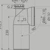 Alcadrain A90-90P40/50A WC Anschlussbogen 90° mit Konnektor Anschluss DN40/50