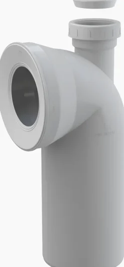 Alcadrain A90-90P40/50A WC Anschlussbogen 90° mit Konnektor Anschluss DN40/50