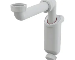 Alcadrain Raumsparsiphon für Waschtisch 1 1/4 Zoll x 32 mm weiß A43S-DN32