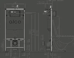 Alcadrain Vorwandinstallationssystem Ecology für Trockenbau (aus GK) AM101/1120E