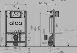 alcadrain Vorwandinstallationssystem für Trockenbau AM101/850