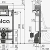 alcadrain WC Sanitärmodul AM118/850 Betätigung von oben oder vorne