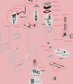 alcadrain WC Sanitärmodul AM118/850 Betätigung von oben oder vorne