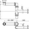 Alca Raumsparsiphon für Waschtisch 1 1/4"x 40 mm Kunststoff grau A434-ECO