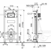 Alca WC-Spülkastenset 3 in 1 1200 mm inkl. Betätigungsplatte weiß und Schallschutz für WC Bauhöhe 1200 mm
