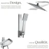 Aluminium Regenduschsystem tectake Antikalktechnik Chrom-Optik grau