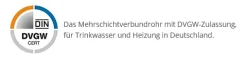 Aluverbundrohr Mehrschichtverbundrohr 32x3 mm isoliert blau - DVGW - 25 Meter Alpex Profirohr