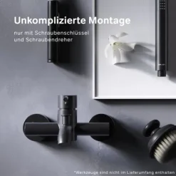 AM.PM Badewannenarmatur Einhebelmischer Badewanne Schwarz FPA10022 Spike