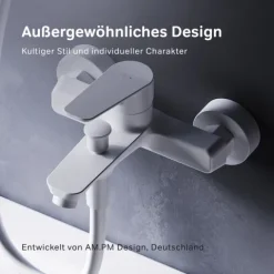 AM.PM Badewannenarmatur Einhebelmischer Badewanne Weiß FTA10033 Hit