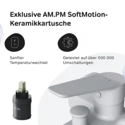 AM.PM Badewannenarmatur Einhebelmischer Badewanne Weiß FTA10033 Hit