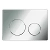 AM.PM Wand-WC Set Tiefspüler offener Spülrand weiß glänzend mit WC-Sitz , Vorwandelement und Betätigungsplatte Chrom IIS90151.XB1701