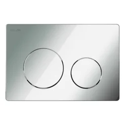 AM.PM Wand-WC Set Tiefspüler offener Spülrand weiß glänzend mit WC-Sitz , Vorwandelement und Betätigungsplatte Chrom IIS90151.XB1701