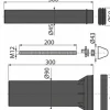 Anschlussgarnitur Alca für WC 90 mm 45 mm x 300 mm M9000-DIY