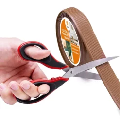 Antirutschleiste PVC selbstklebend 35 mm – gerillte Treppenkantenleiste für Bad & Innenbereich - 5 Meter, Braun