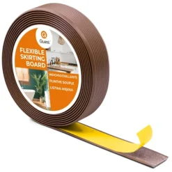 Antirutschleiste PVC selbstklebend 35 mm – gerillte Treppenkantenleiste für Bad & Innenbereich - 5 Meter, Braun