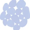 Anti-Rutsch-Sticker MSV GALETS 12,2 x 13 cm transparent blau