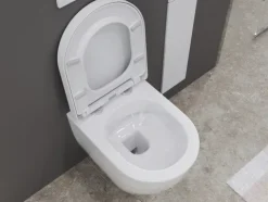 Aqua Bagno Design Hänge-WC ABWCSR001 – Spülrandlos – Keramik – mit Softclose-Sitz