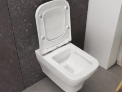 Aqua Bagno Design Hänge WC Silk – Spülrandlose Toilette inkl. Softclose-Sitz aus Duroplast