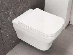 Aqua Bagno Design Hänge WC Silk – Spülrandlose Toilette inkl. Softclose-Sitz aus Duroplast