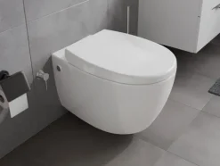 Aqua Bagno Hänge-Dusch-WC 10.10.02.01.KT – Spülrandlos – Bidetfunktion – Softclose-Sitz