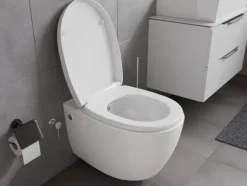 Aqua Bagno Hänge-Dusch-WC 10.10.02.01.KT – Spülrandlos – Bidetfunktion – Softclose-Sitz