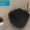Aqua Bagno Taharet Dusch-WC S.9826.9913 – Spülrandlos – Bidetfunktion – Schwarz Matt