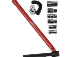 Armaturenmutternschlüssel Virax inkl. Endstücke 9, 10, 11, 12, 14, 17 mm