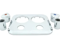 Aufputzset Zenner chrom für Montage-Microblock