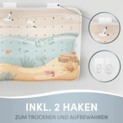 avakido® Badewannenmatte Kinder rutschfest - Inklusive 2 Haken zum Aufhängen - 100% , Wanneneinlage, Antirutschmatte Badewanne - schimmelresistent & maschinenwaschbar