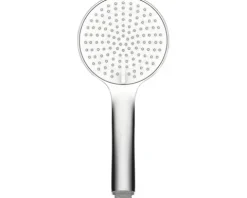 AVITAL Brausegarnitur Jausa rund Vollsilikon chrom/weiß Brausestangenlänge 80 cm