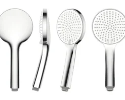 AVITAL Brausegarnitur Jausa rund Vollsilikon chrom/weiß Brausestangenlänge 80 cm
