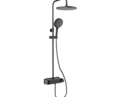 AVITAL Duschsäule inkl. Thermostat VILNIA schwarz matt