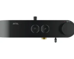 AVITAL Duschsäule inkl. Thermostat VILNIA schwarz matt