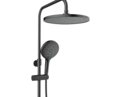 AVITAL Duschsäule inkl. Thermostat VILNIA schwarz matt