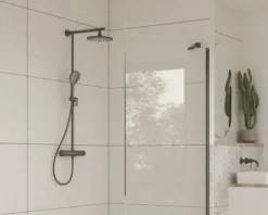 AVITAL Duschsäule inkl. Thermostat TOPINO gun metal