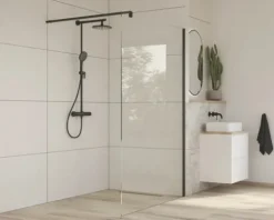 AVITAL Duschsäule inkl. Thermostat TOPINO schwarz matt