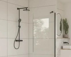 AVITAL Duschsäule inkl. Thermostat TOPINO schwarz matt